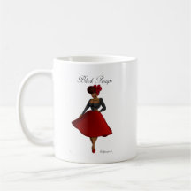 Taza negra de los Pinups - Carmen