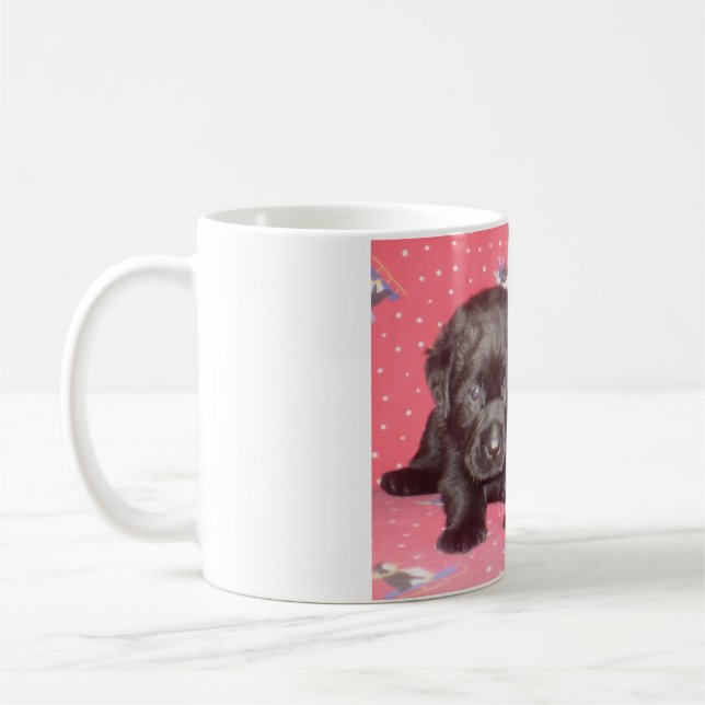 Café Taza negra del ~ de los perritos del labrador (Izquierda)
