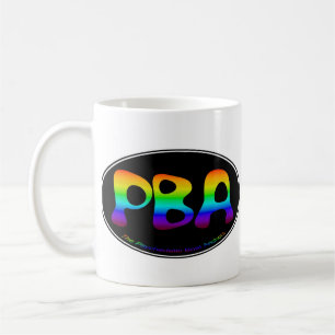 Café Taza negra del óvalo 15oz de PBA