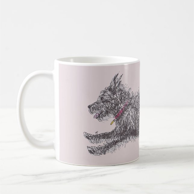 Café Taza negra desaliñada corriente de Terrier (Izquierda)