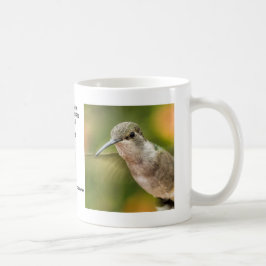 Café Taza negra femenina del colibrí de Chin