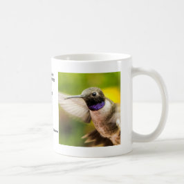 Café Taza negra masculina del colibrí de Chin