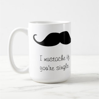 Café Taza negra personalizada de Stache del bigote del