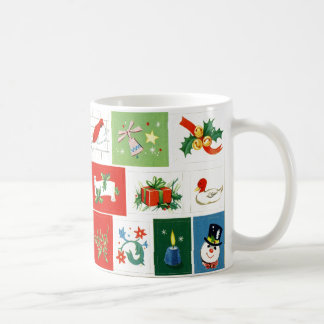Café Taza nostálgica de los iconos del navidad del