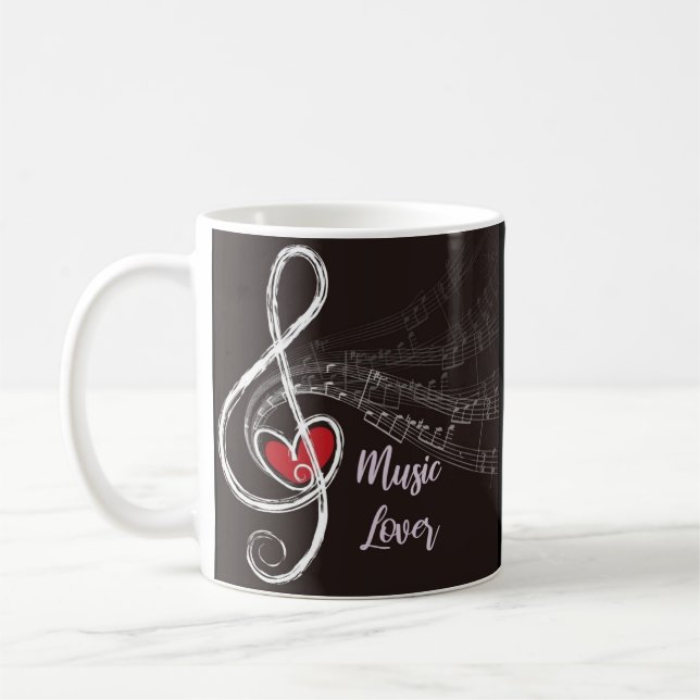 Café taza notas de Music Lover (Izquierda)