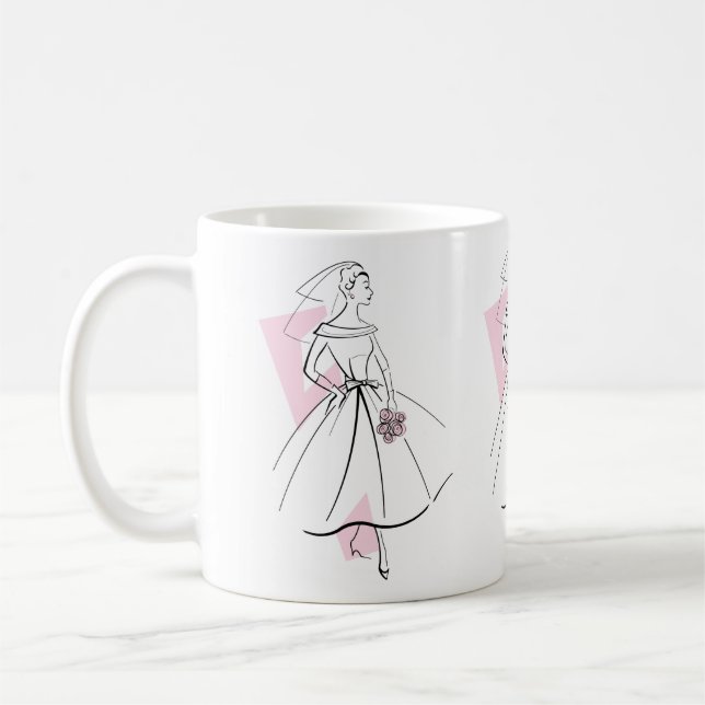 Café Taza Novia de Moda Rosa (Izquierda)
