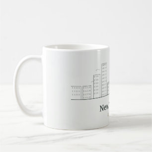 Café Taza Nueva York Skyline – Línea Artística de Nueva