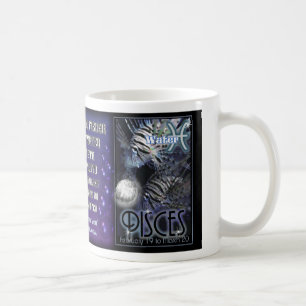 Café Taza o taza del zodiaco de Piscis