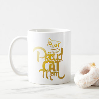 Café Taza orgullosa de la mamá del gato