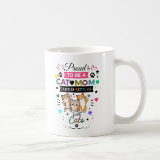 Café Taza Orgullosa de Ser Mamá de Gatos - Taza Diverti