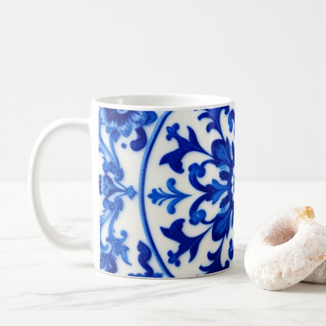 Café Taza Oriental de Tinta Azul (Con donut)