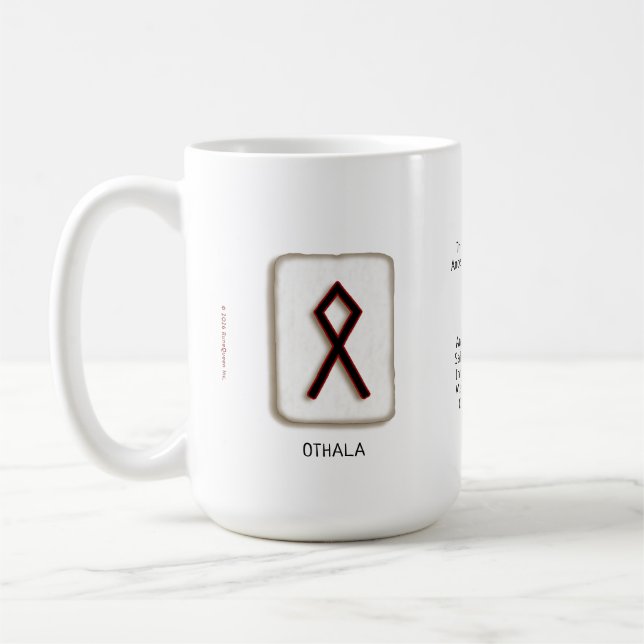 Café Taza Othala RuneStone de 15 oz. (Izquierda)