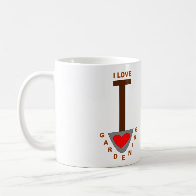 Café Taza Pala de Jardinería que Amo (Izquierda)