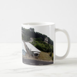 Café Taza panorámica de la fila de la conferencia