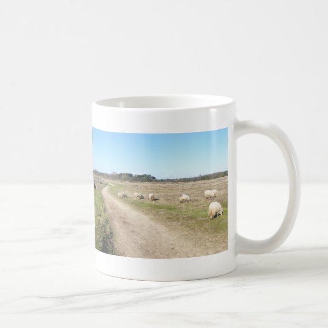 Café Taza panorámica de la tierra de las ovejas (Derecha)
