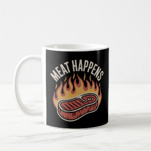 Café Taza para Amante de Bistec BBQ Ocurre Carne Divert