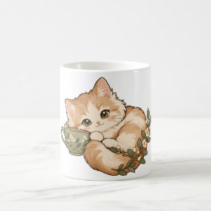 Café Taza para amantes de gatos Kitten Acogedor y Taza