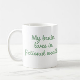 Café Taza para amantes de libros Mi cerebro vive en mun