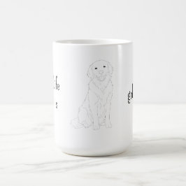 Café Taza para amantes minimalistas de Golden retriever