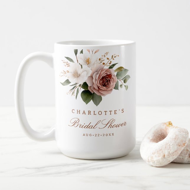 Café Taza para Bridal Shower de Floral de Otoño – Regal (Con donut)