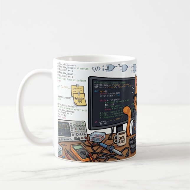 Café Taza para depuración de fallos de Cat.exe (Izquierda)