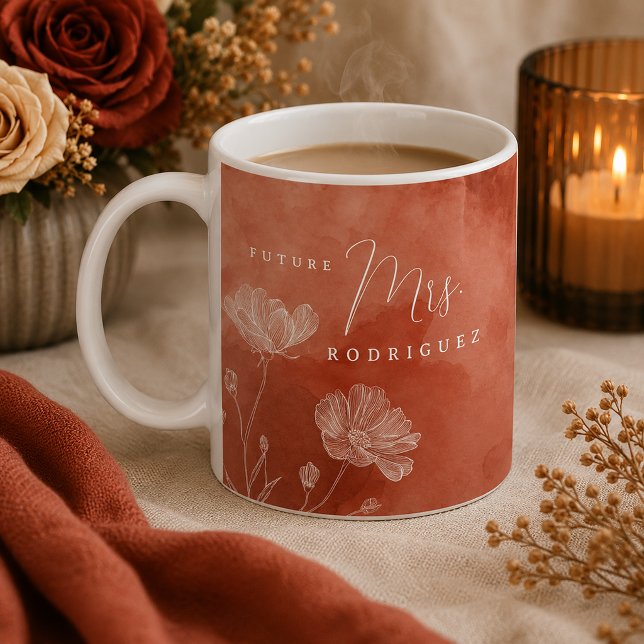 Café Taza para Desayuno de Boda de Otoño – Future Mrs.  (Future Mrs cozy mug)