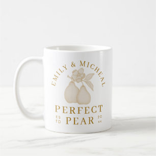Café Taza para Ducha de Novia Perla Perfecta Dorada