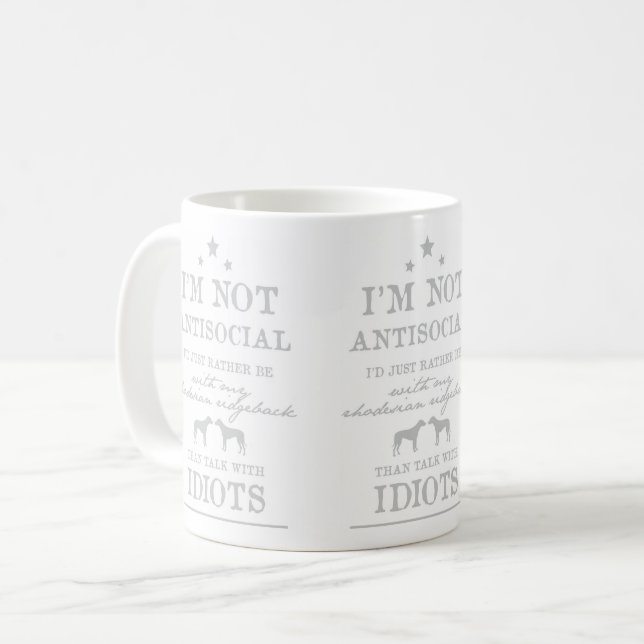 Café Taza para dueños de Rhodesian Ridgeback (Anverso izquierdo)