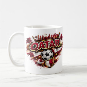 Café Taza para fanático de fútbol de Qatar Soporte pa