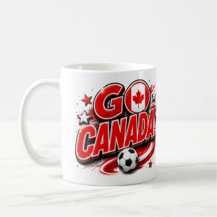 Café Taza para fanático de fútbol patriótico de Canadá