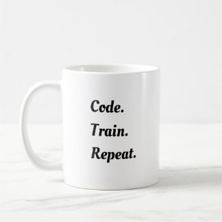 Café Taza para ingeniero de IA de código tren repetido