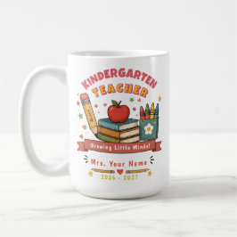 Café Taza para maestra de jardín de infancia retro ador