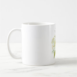 Café Taza para Mamá con Acuarela de Ramo de Margaritas 