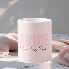 Café Taza para Novia | Futuro Nombre de Sra. Personaliz