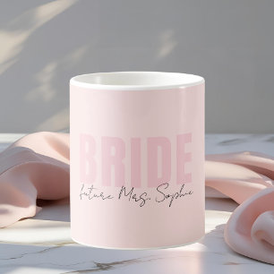 Café Taza para Novia   Futuro Nombre de Sra. Personaliz