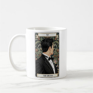 Café Taza para Novio, Diseño de Carta de Tarot en Estil