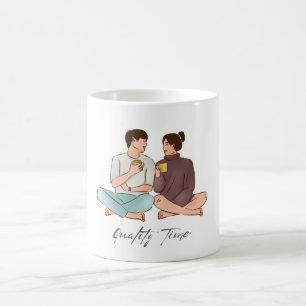 Café Taza para Pareja Love & Coffee – Ilustración de Mo