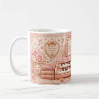 Café Taza para profesor de música de órgano electrónico