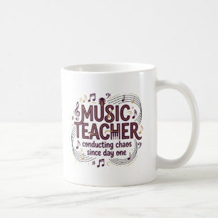 Café Taza para profesor de música, dirigiendo el caos d