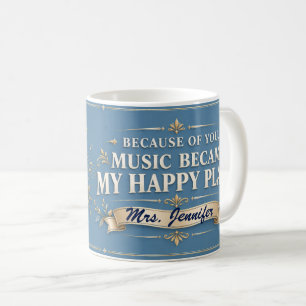 Café Taza para profesor de música personalizada Por Tu