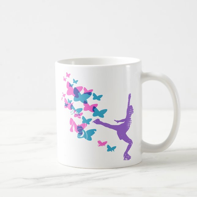 Café Taza patinadora de las mariposas (Derecha)