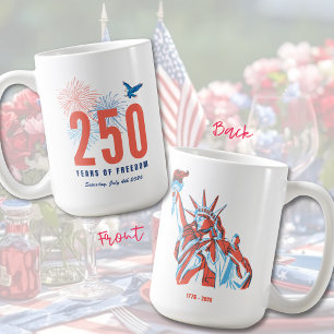 Café Taza Patriótica de la Libertad del 250 Aniversario