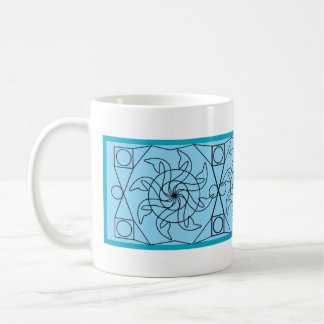 Café Taza - Patrón Gráfico de Rueda Hidráulica
