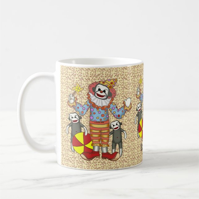 Café Taza Payaso Mono de Calcetín (Izquierda)