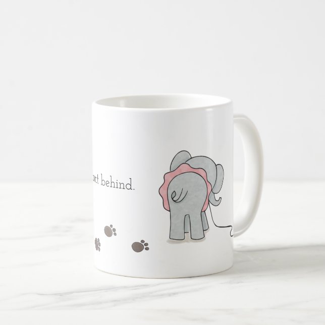 Café Taza pensativa de la cita del elefante (Anverso derecho)