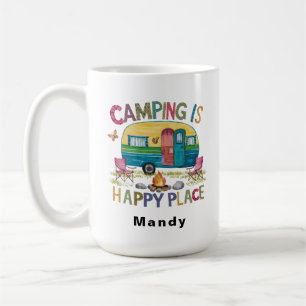 Café Taza Personalizable de Caravana "Acampar es un Lug
