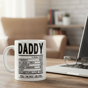 Café Taza Personalizable de Datos Nutricionales para Pa