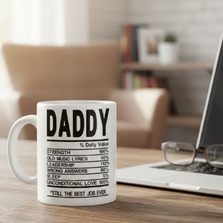 Café Taza Personalizable de Datos Nutricionales para Pa