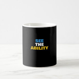Café Taza personalizable Orgullo de Discapacidad Ver la