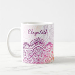 Café Taza personalizada Auri Mandala de 11 oz.